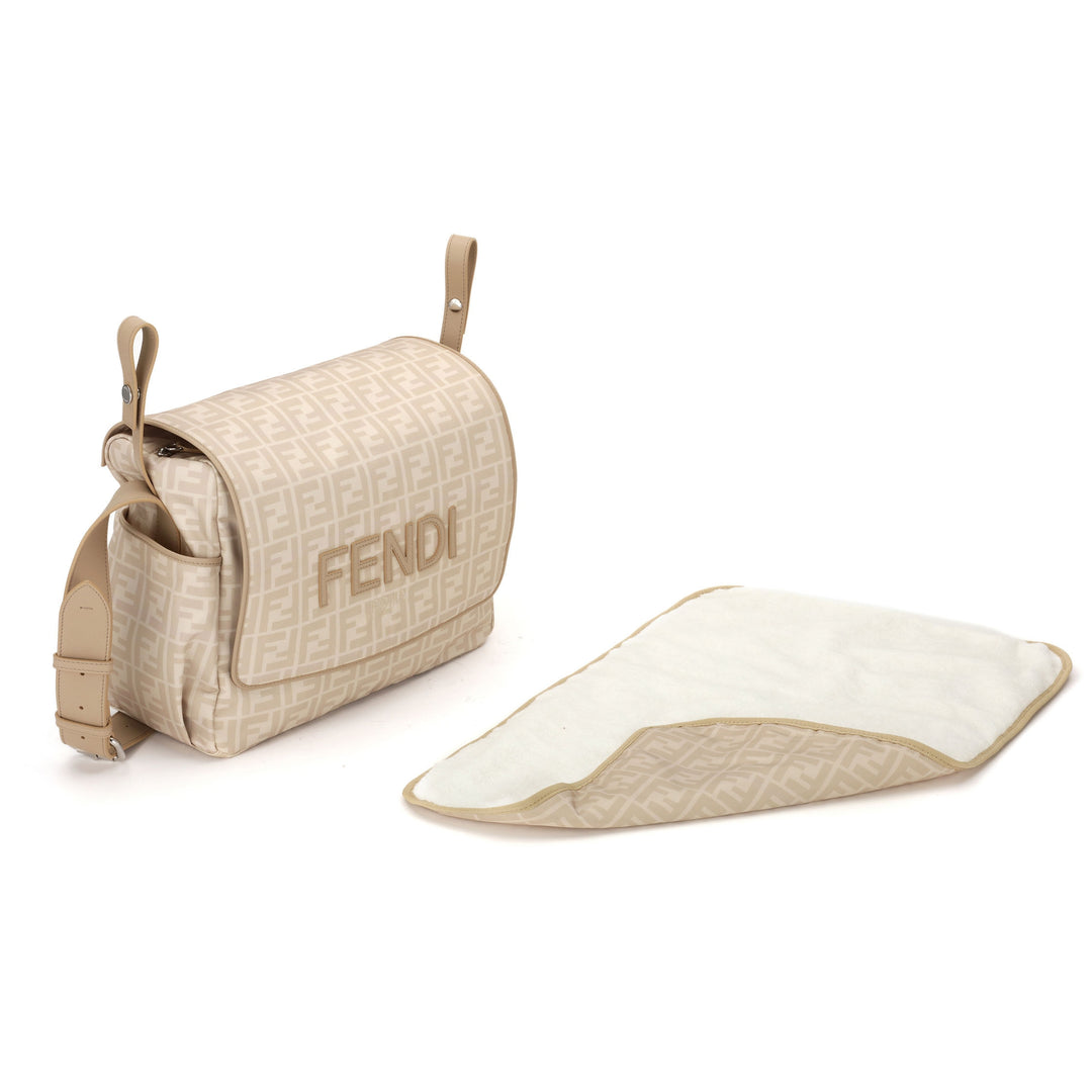 Fendi FF Beige Diaper Bag