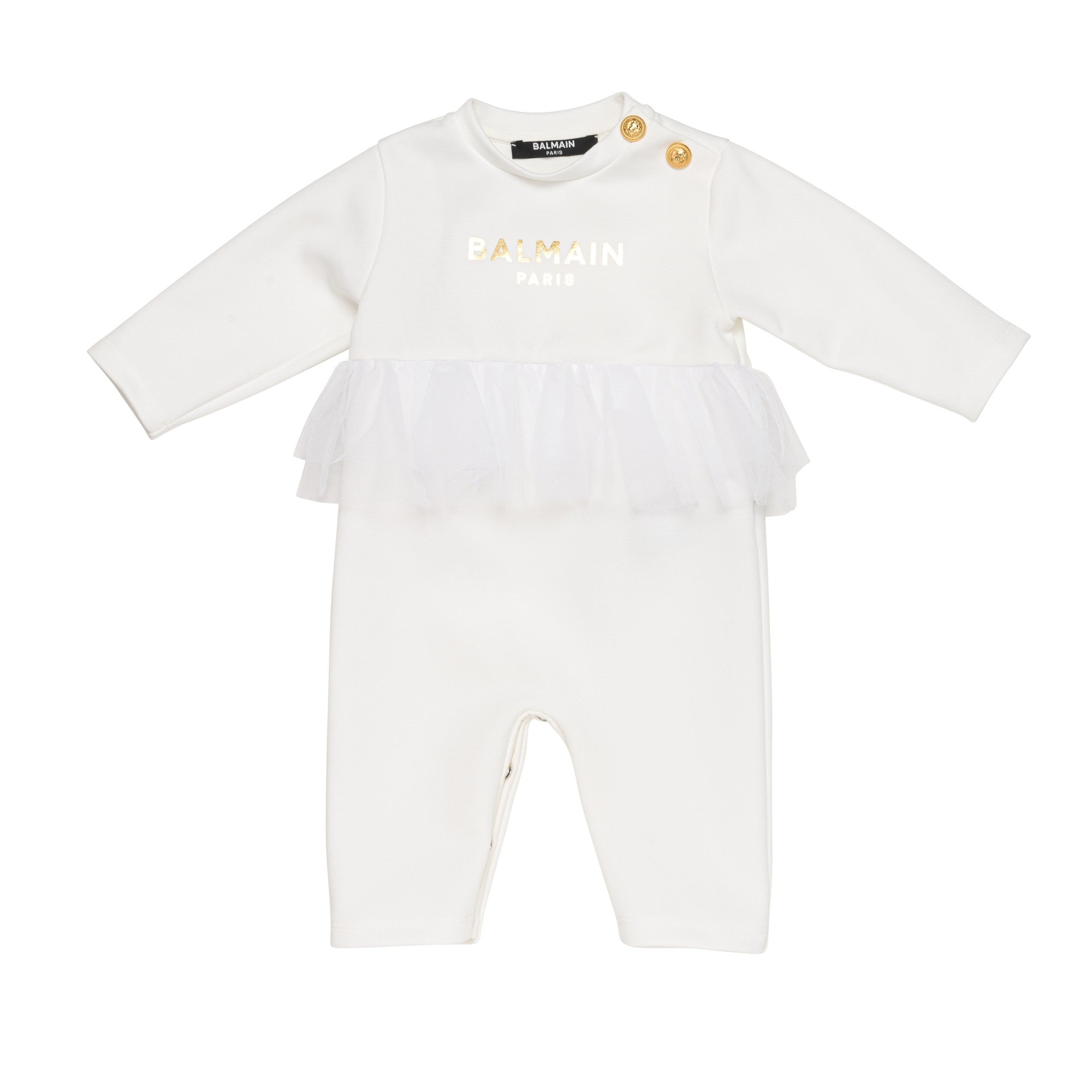 Leggings Balmain - White wool blend baby girl balmain leggings -  BT6080J0302102