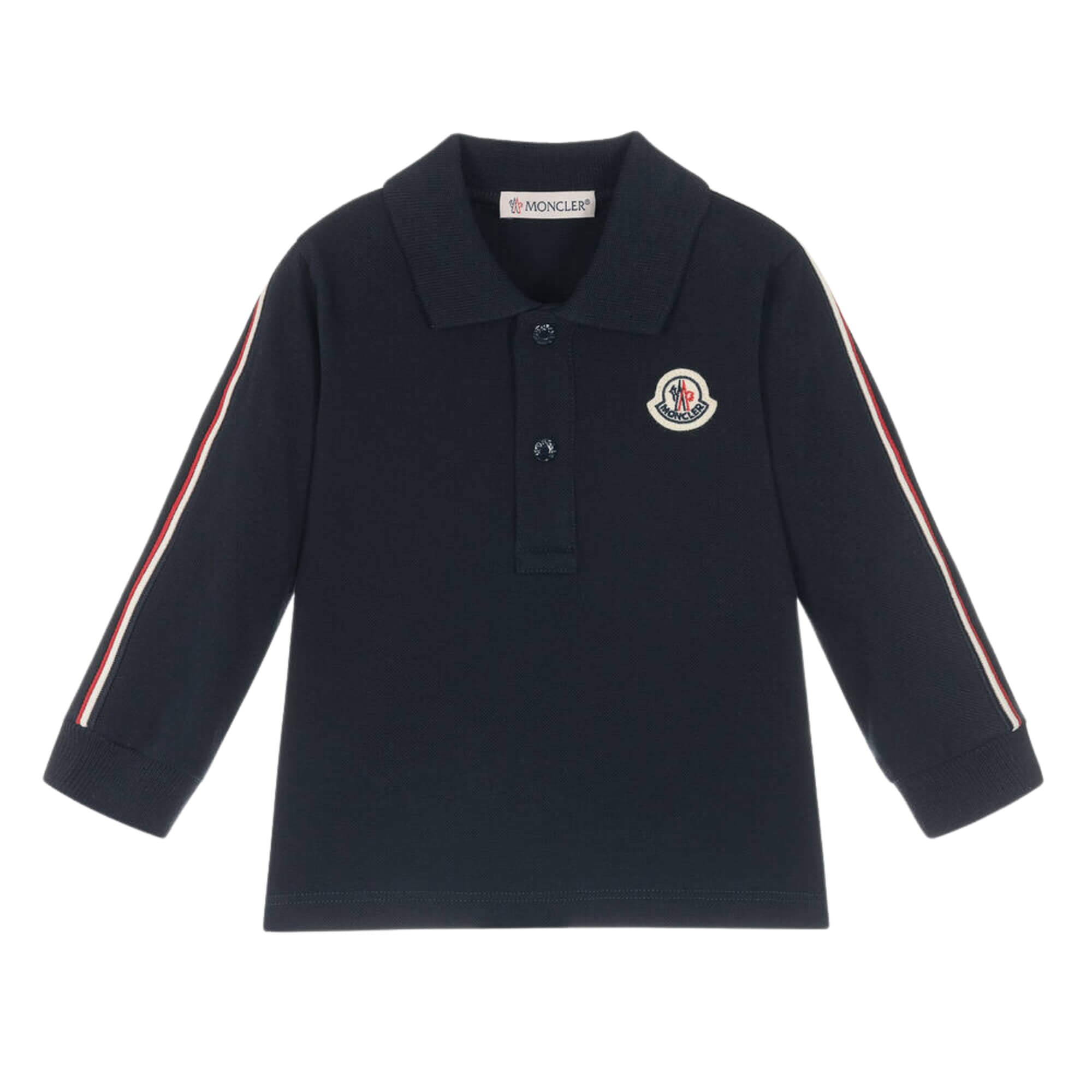 Moncler Baby Boys Navy Long Sleeve Polo Kid Biz