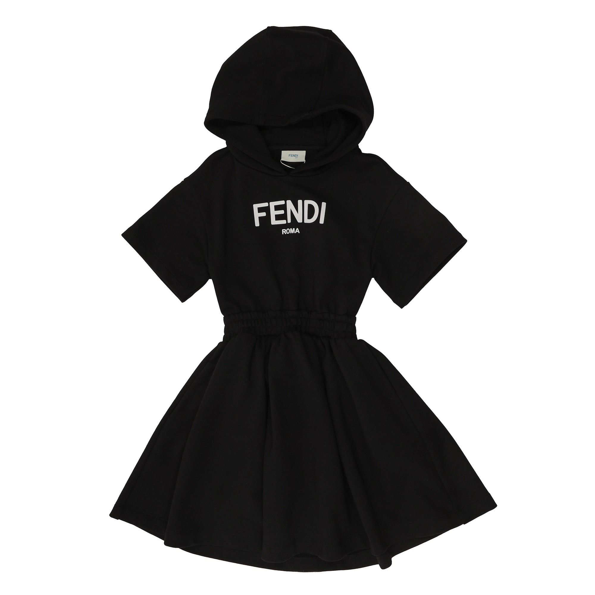 Fendi Black Hooded Dress Kid Biz Fendi Black Hooded Dress Kid Biz