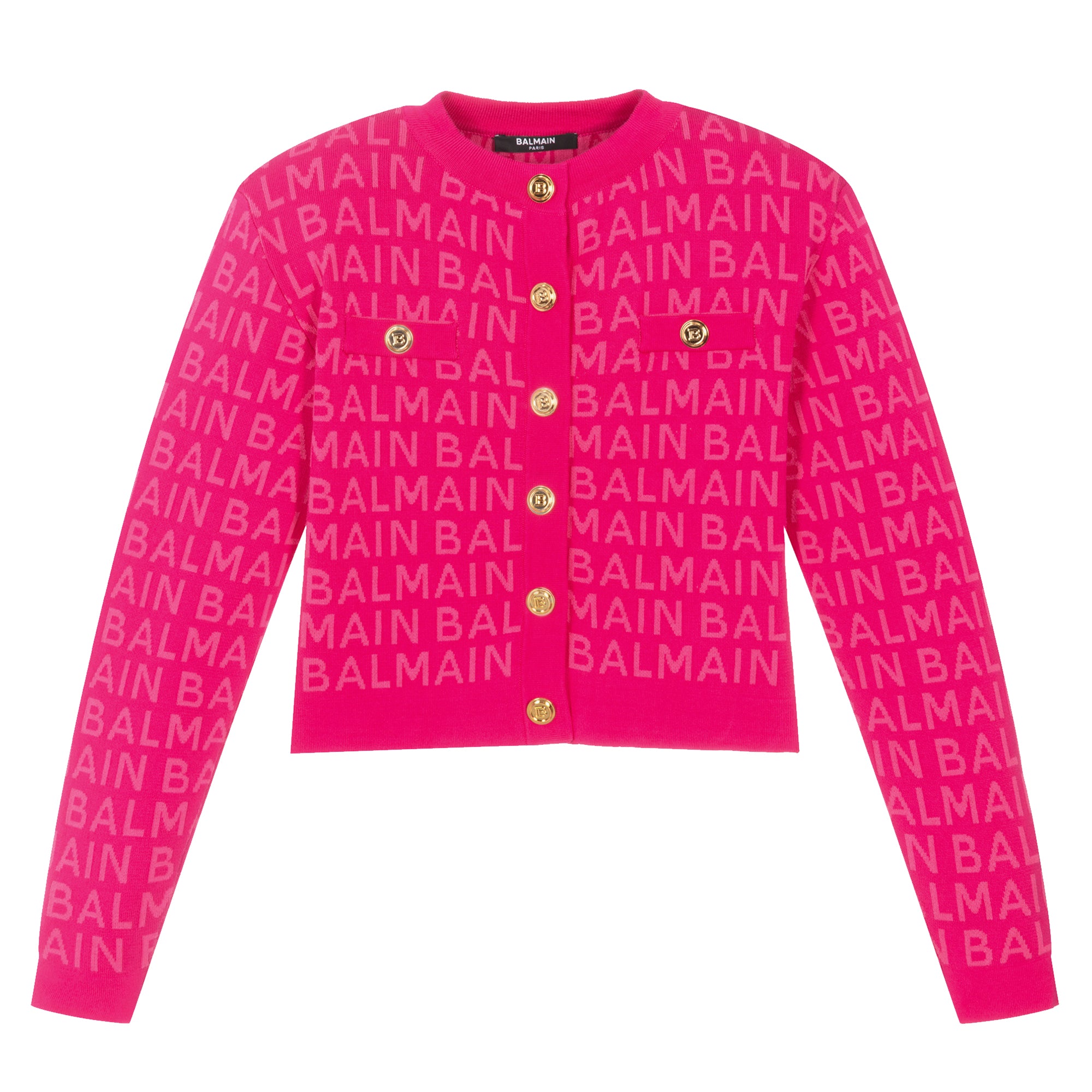 Balmain Fuchsia Logo Cardigan – Kid Biz