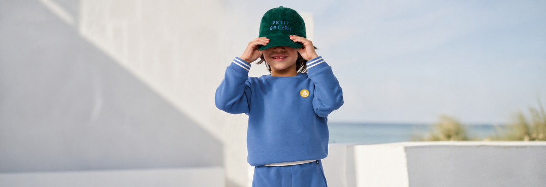 Petit Bateau kids collection banner featuring baby and children’s clothing at Kid Biz