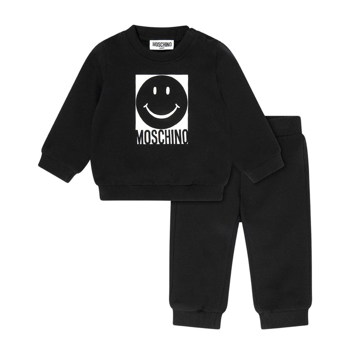 Moschino Baby Boys Smile Black Ensemble