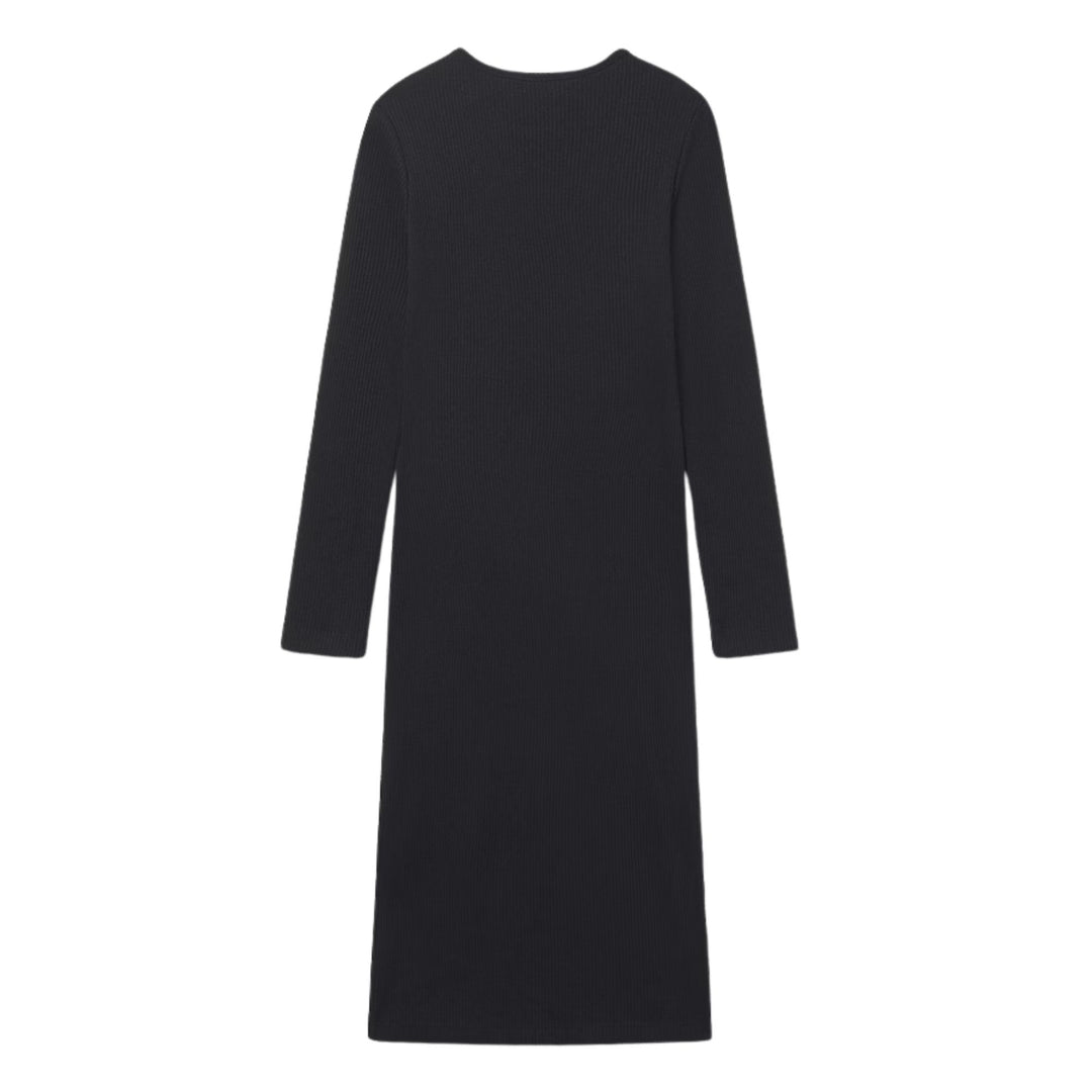 Mayoral Rib Knit Black Dress
