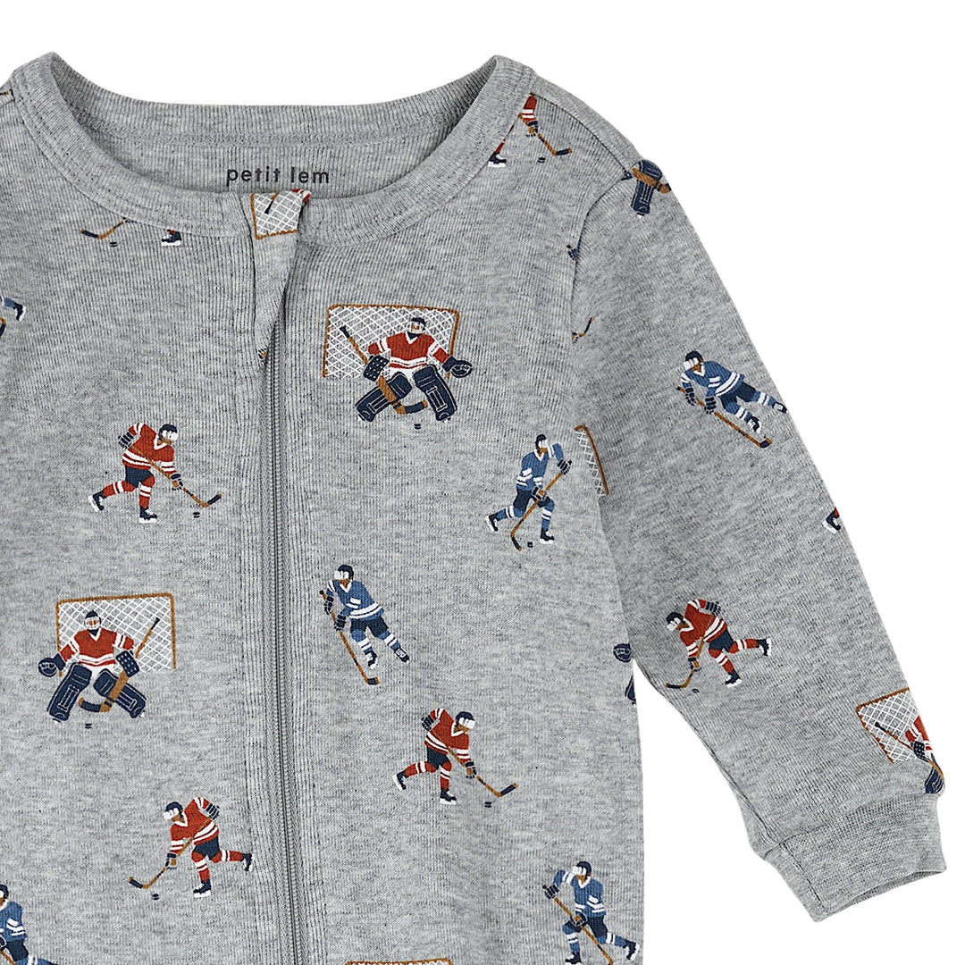 Petit Lem Baby Boys Hockey Players Print Sleeper