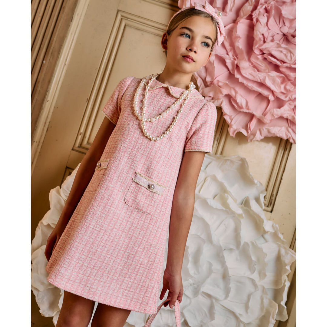Patachou Pink Tweed Dress