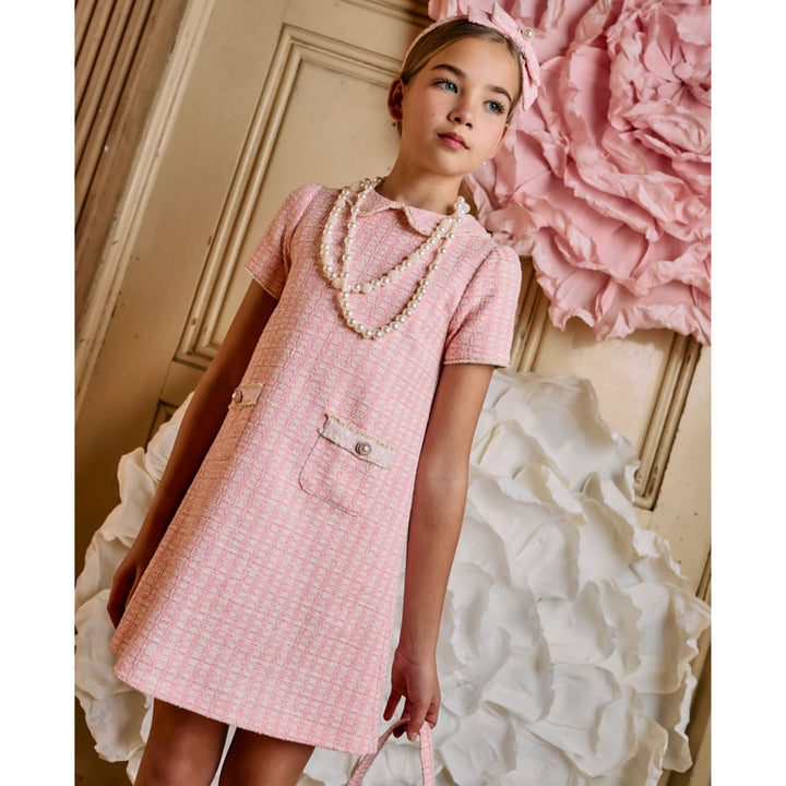 Patachou Pink Tweed Dress