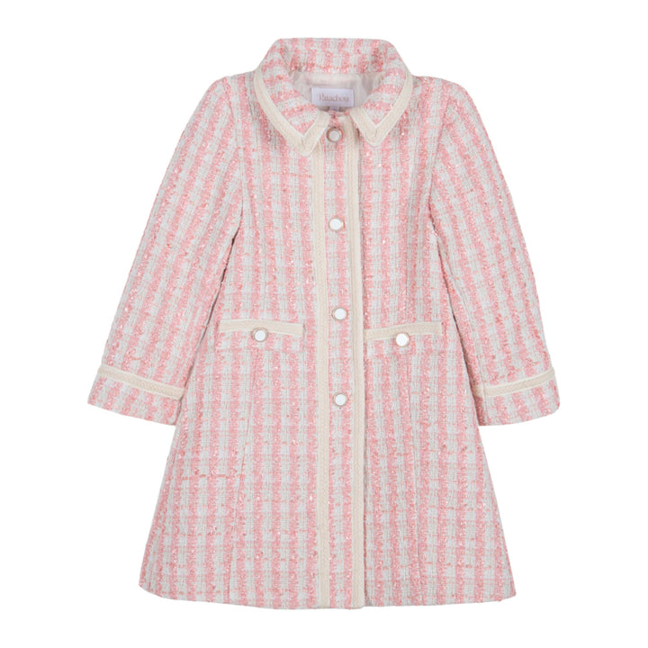 Patachou Pale Pink Tweed Coat