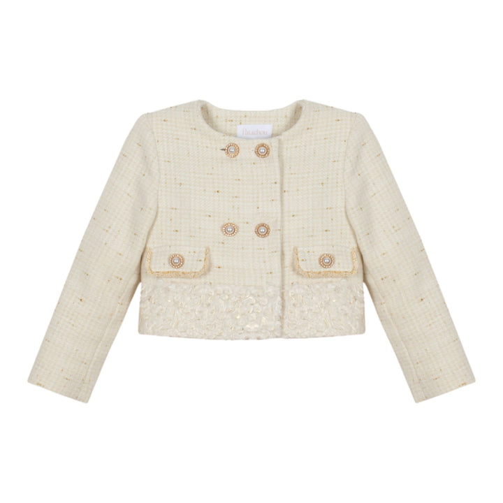 Patachou Ecru & Gold Lurex Jacket