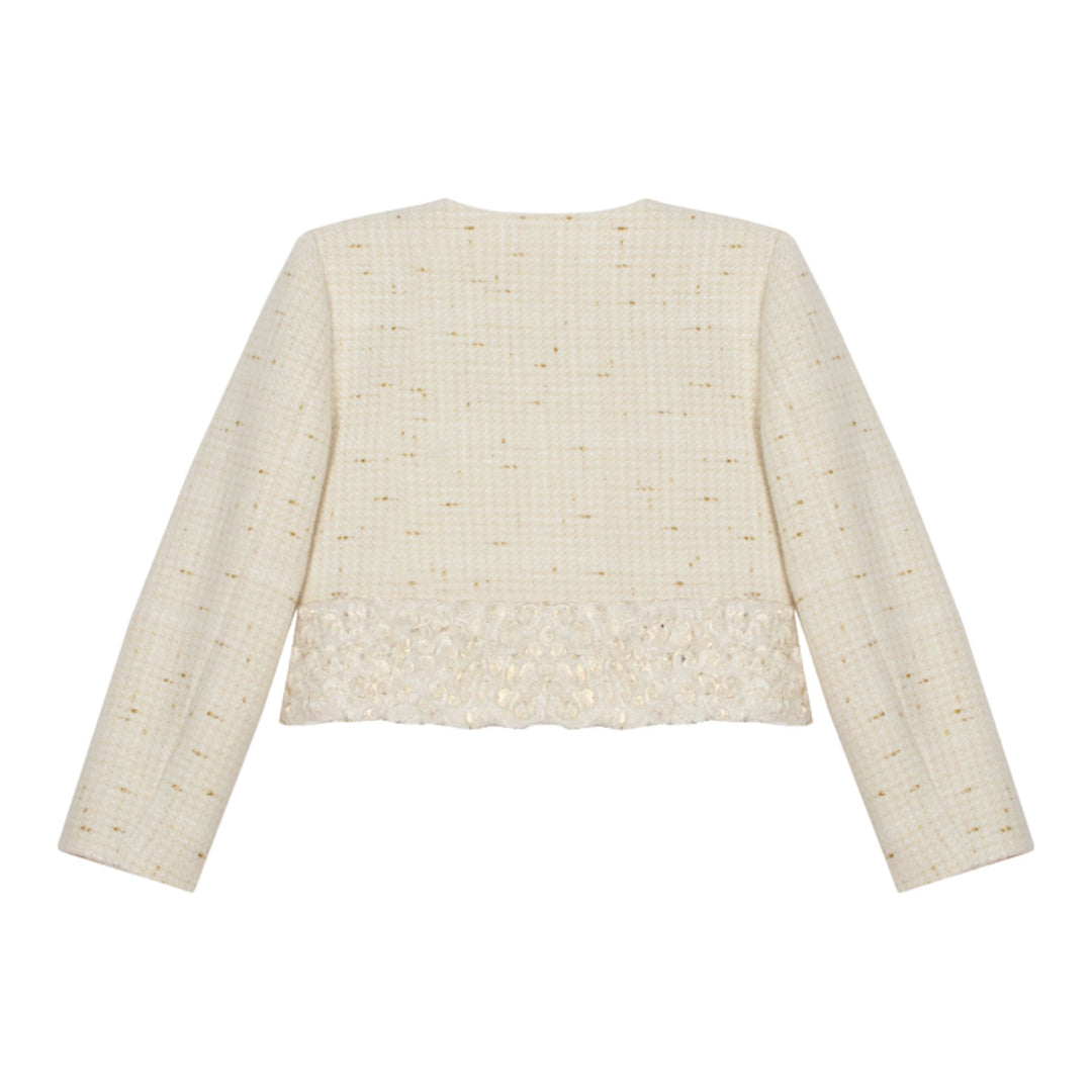 Patachou Ecru & Gold Lurex Jacket