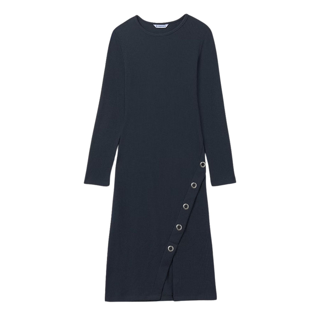 Mayoral Rib Knit Navy Dress