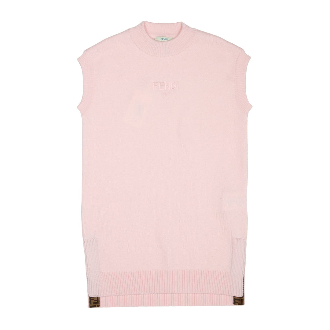 Fendi Wool Sleeveless Pink Dress