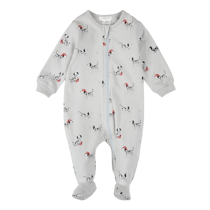 Petit Lem Baby Boys Firefighter Dalmatian Print Sleeper