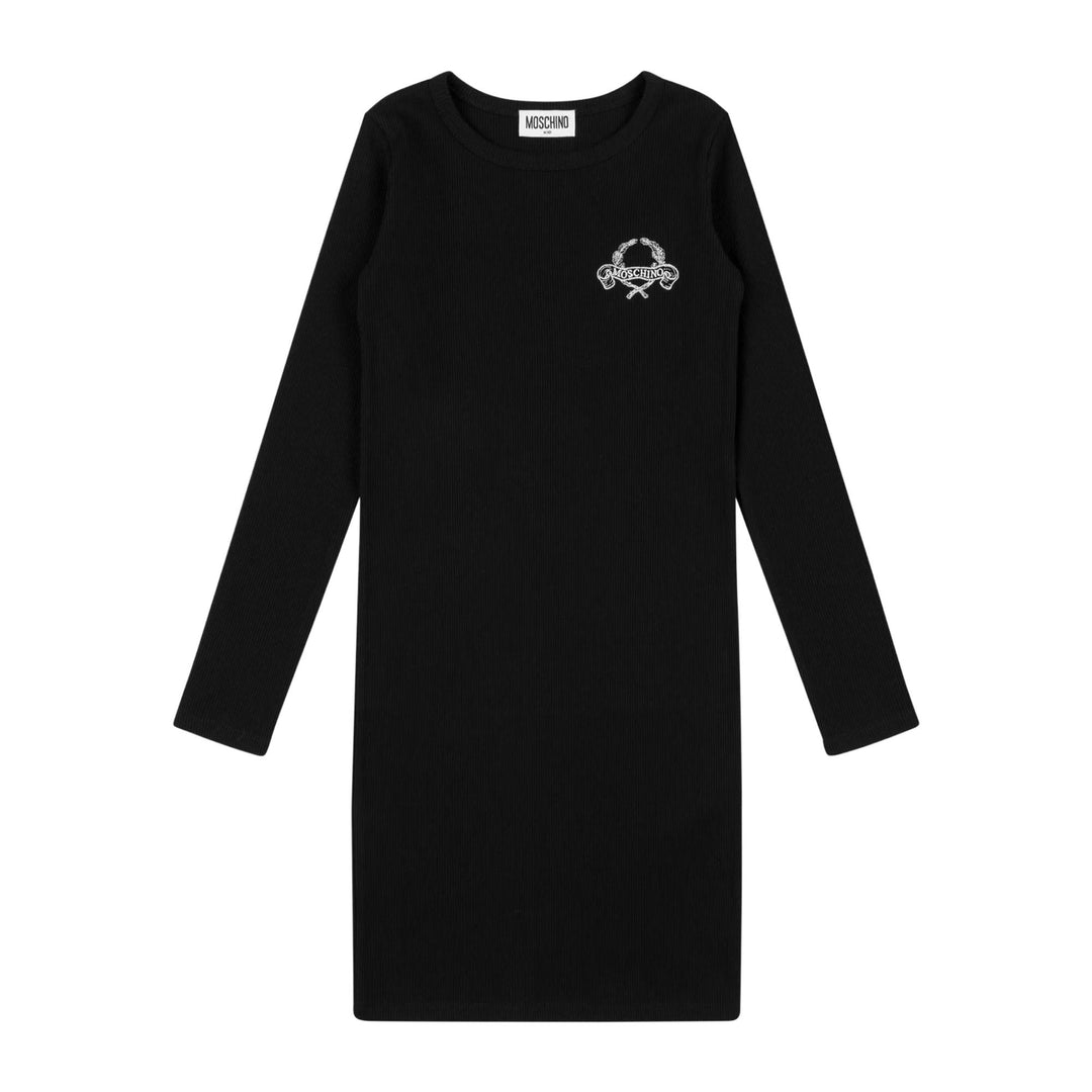 Moschino Laurel Crown Rib Dress