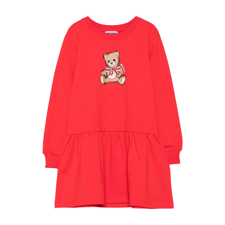 Moschino Bow Bear Red Dress