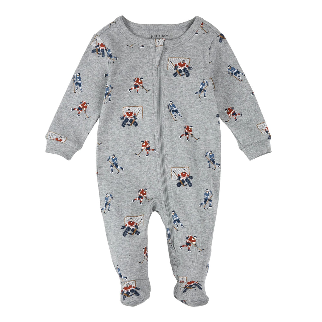 Petit Lem Baby Boys Hockey Players Print Sleeper