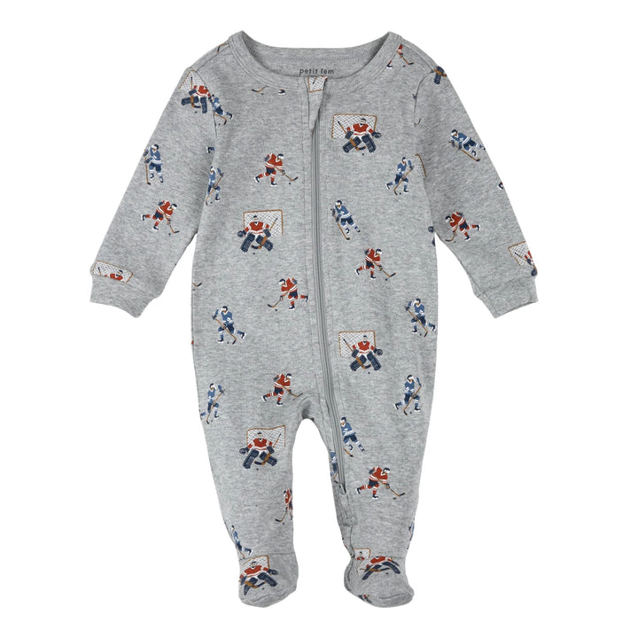 Petit Lem Baby Boys Hockey Players Print Sleeper