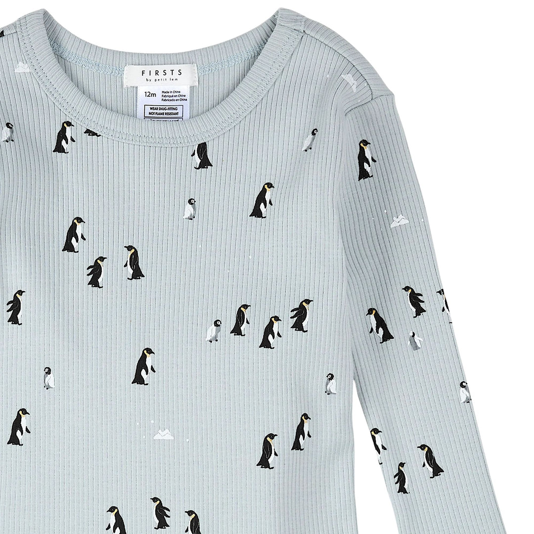 Petit Lem Baby Boys Penguin PJ Set