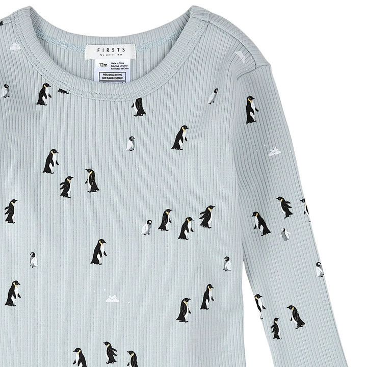 Petit Lem Baby Boys Penguin PJ Set