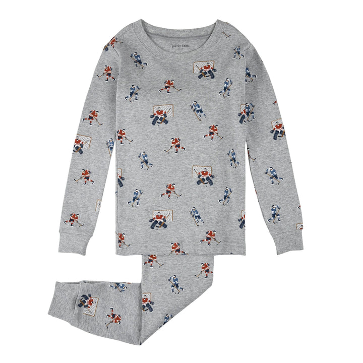 Petit Lem Hockey Players Print PJ Set
