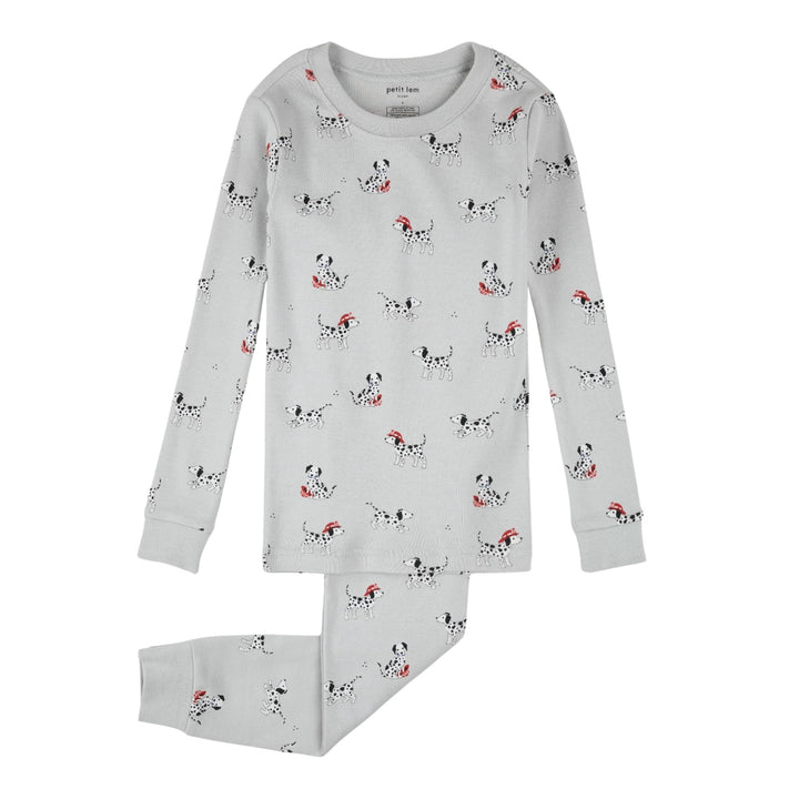 Petit Lem Firefighter Dalmatian Print PJ Set