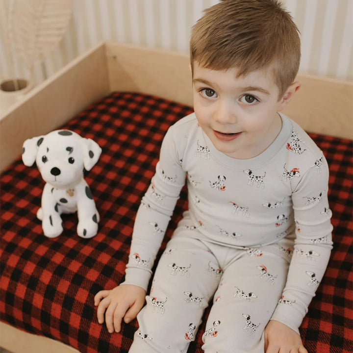 Petit Lem Firefighter Dalmatian Print PJ Set