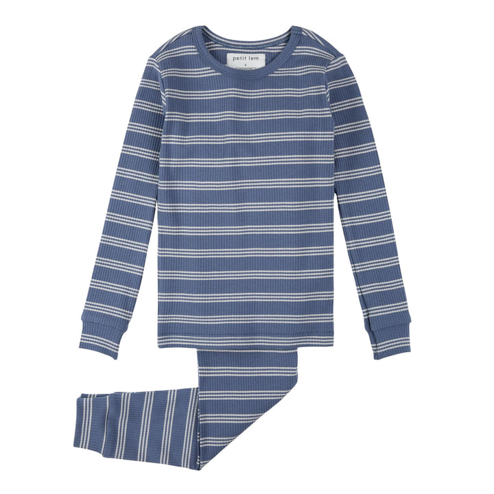 Petit Lem Blue Striped PJ Set