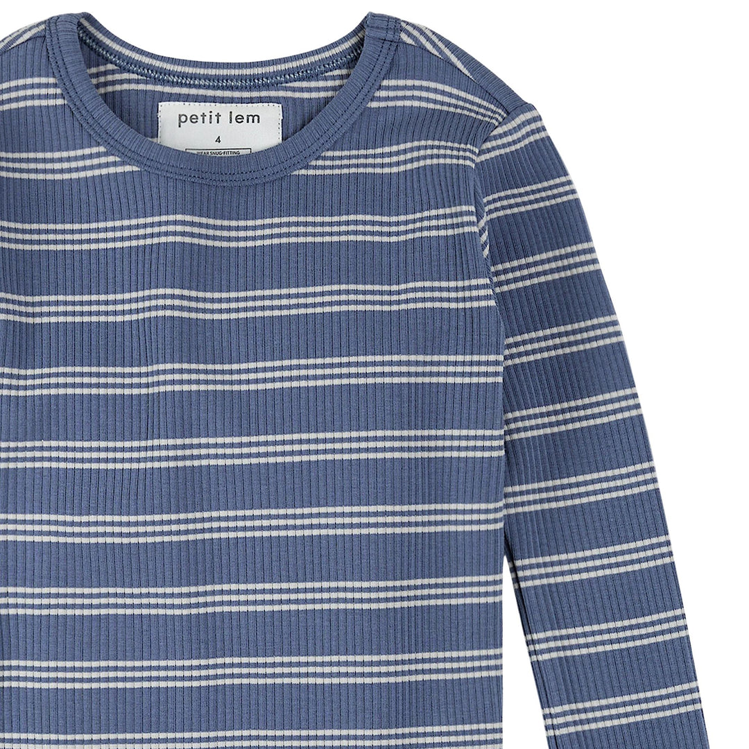 Petit Lem Blue Striped PJ Set