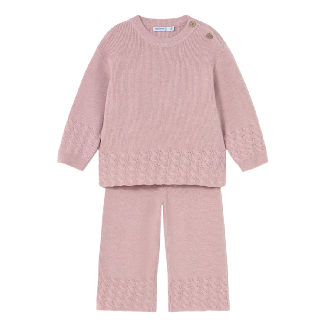 Mayoral Baby Girls Knit Quartz Ensemble