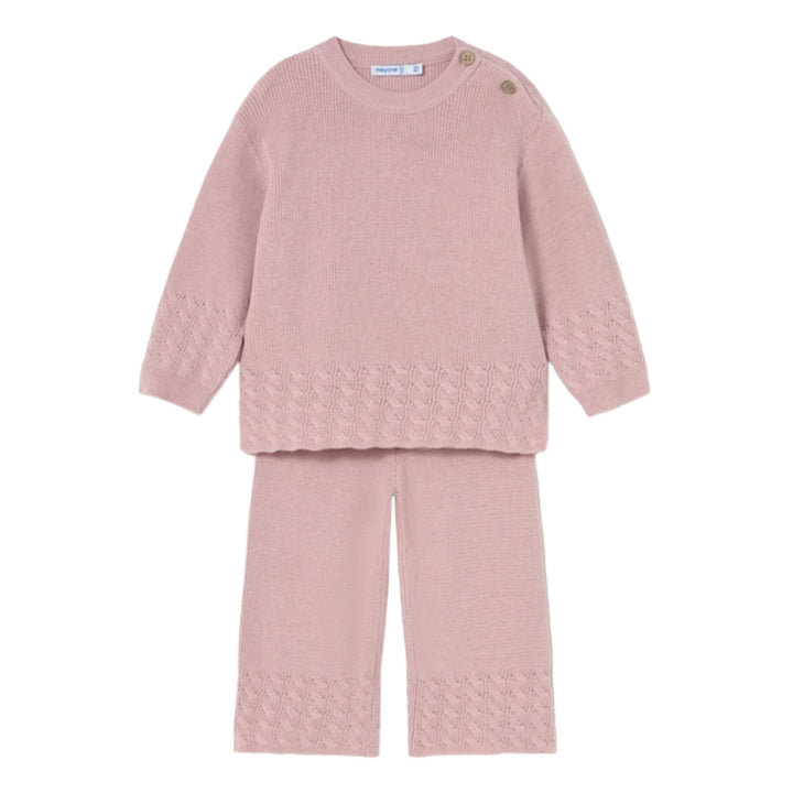 Mayoral Baby Girls Knit Quartz Ensemble