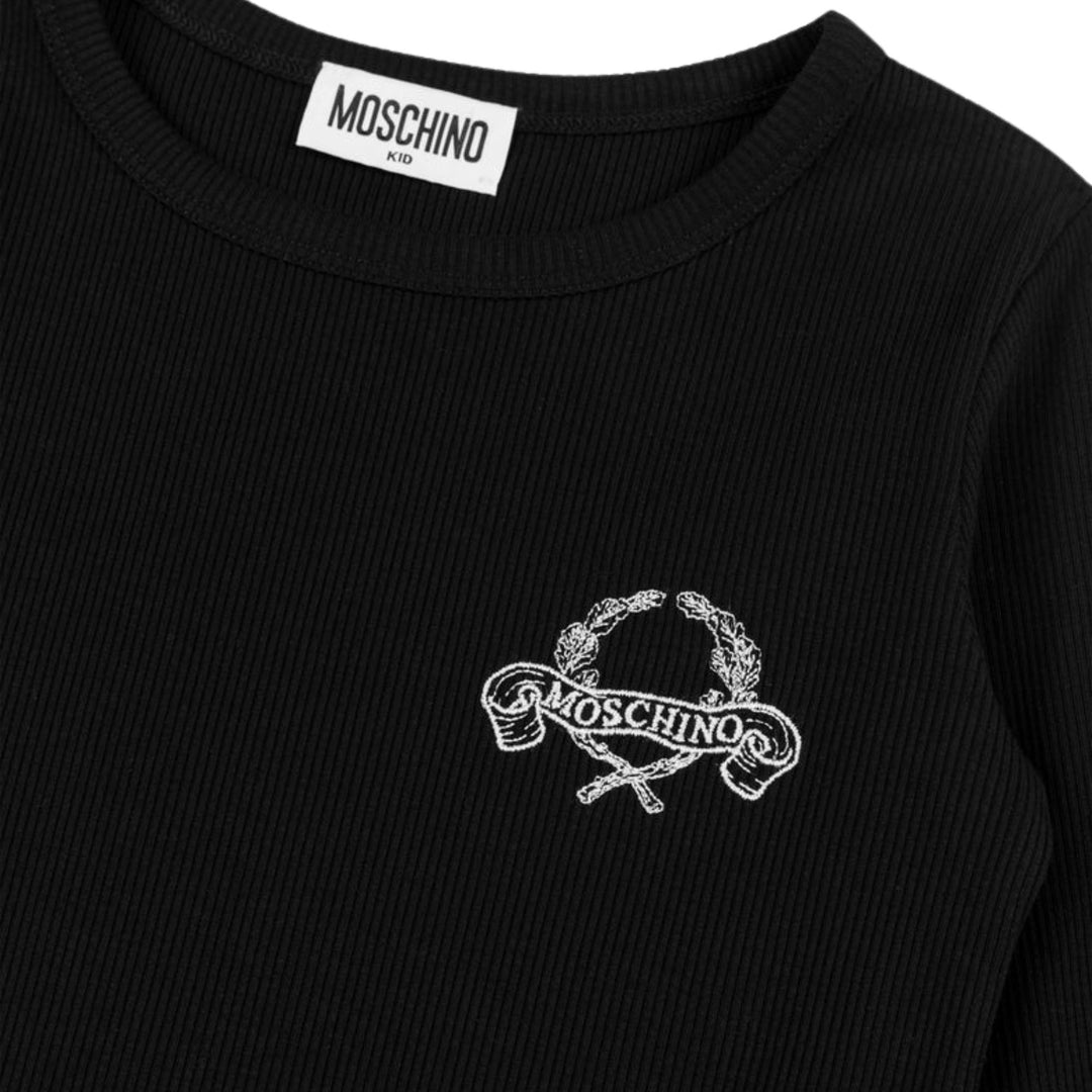 Moschino Laurel Crown Rib Dress