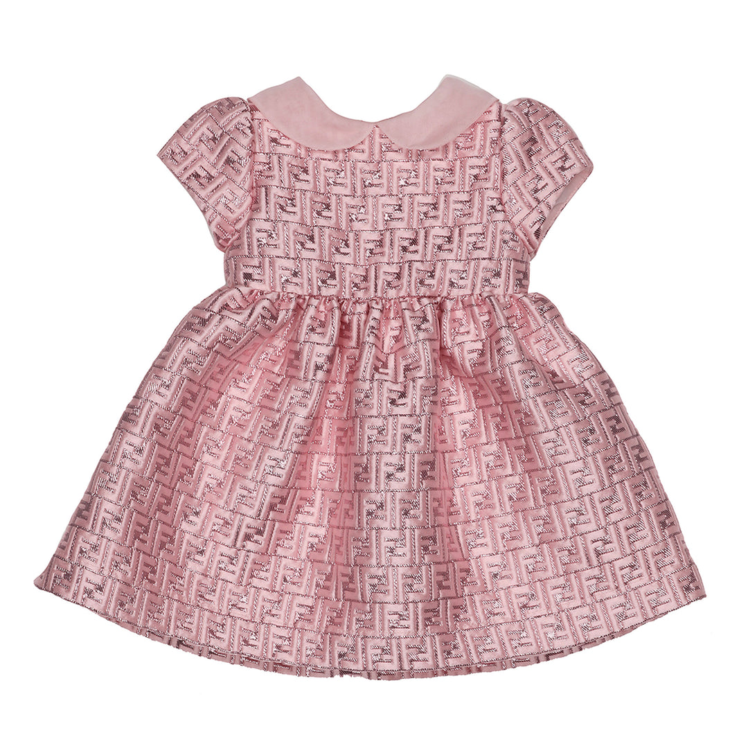 Fendi Baby Girls Rose Gold Dress Kid Biz Fendi Baby Girls Rose Gold Dress Kid Biz