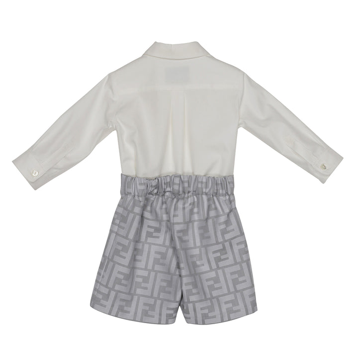 Fendi Baby Boys Grey Fancy Romper