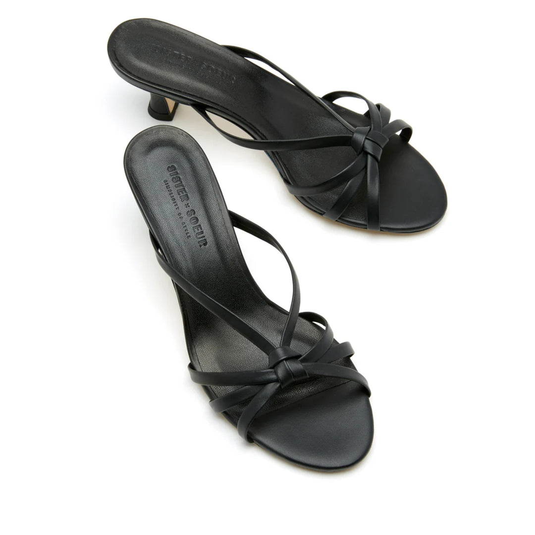 Sister X Soeur Womens Eden Black Kitten Heels