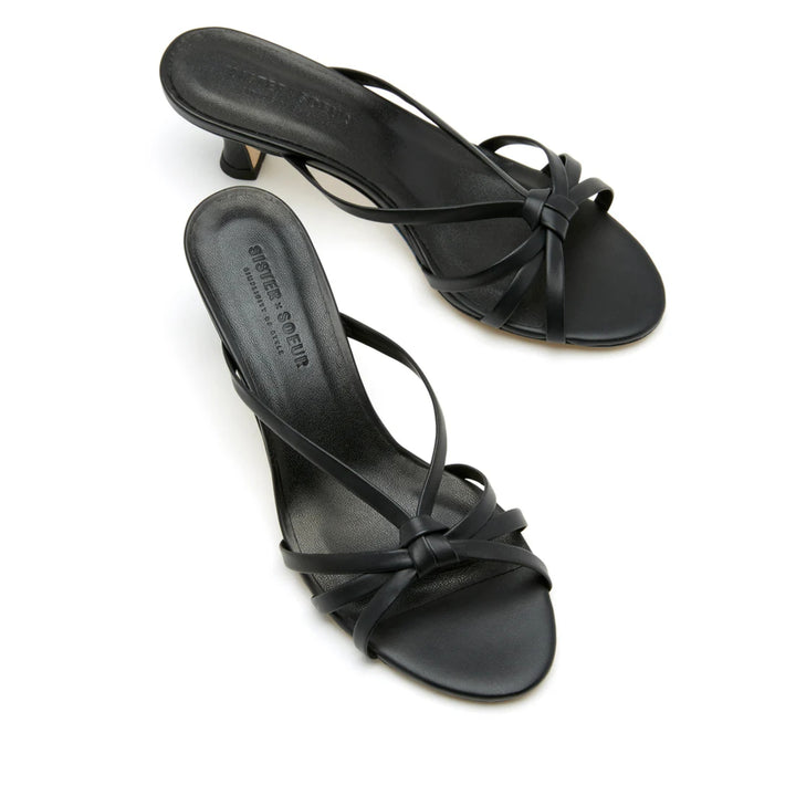 Sister X Soeur Womens Eden Black Kitten Heels