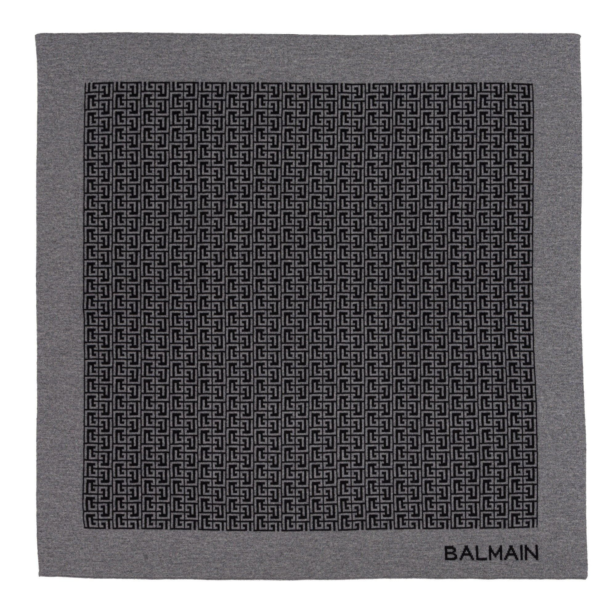 Balmain Monogram Knit Blanket