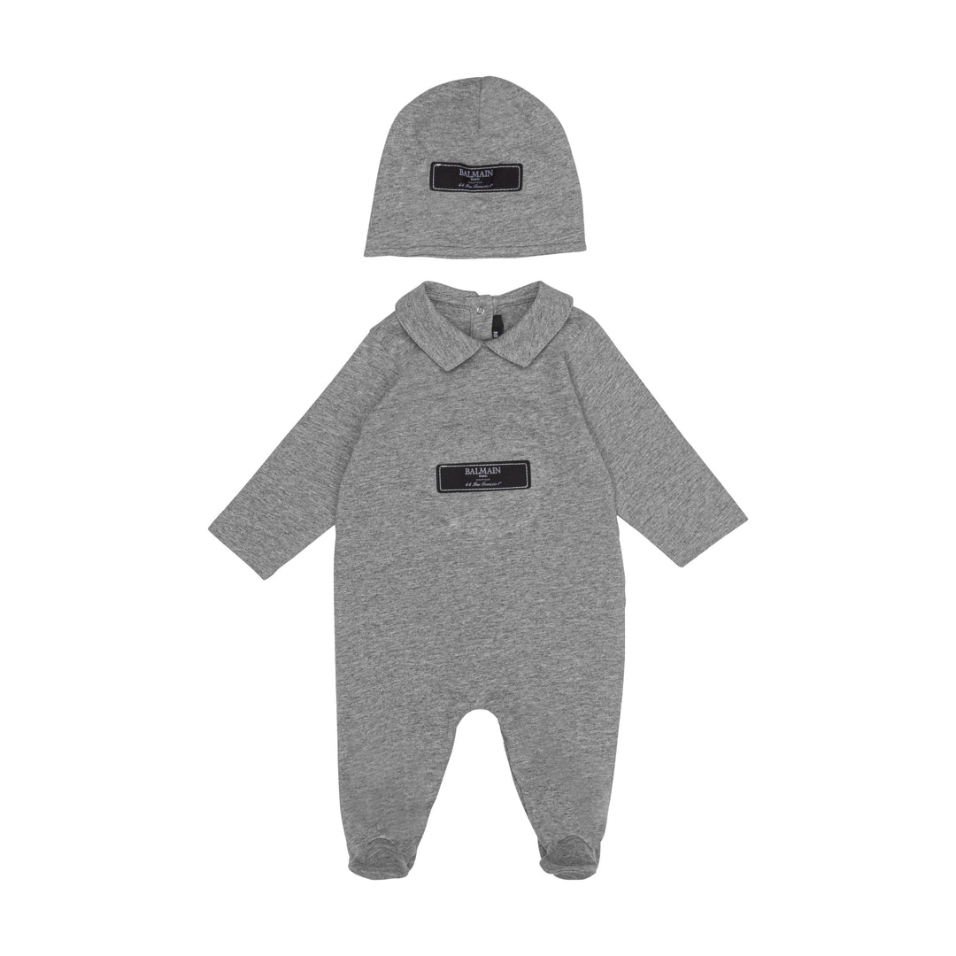 Balmain Baby Grey Pyjama Ensemble