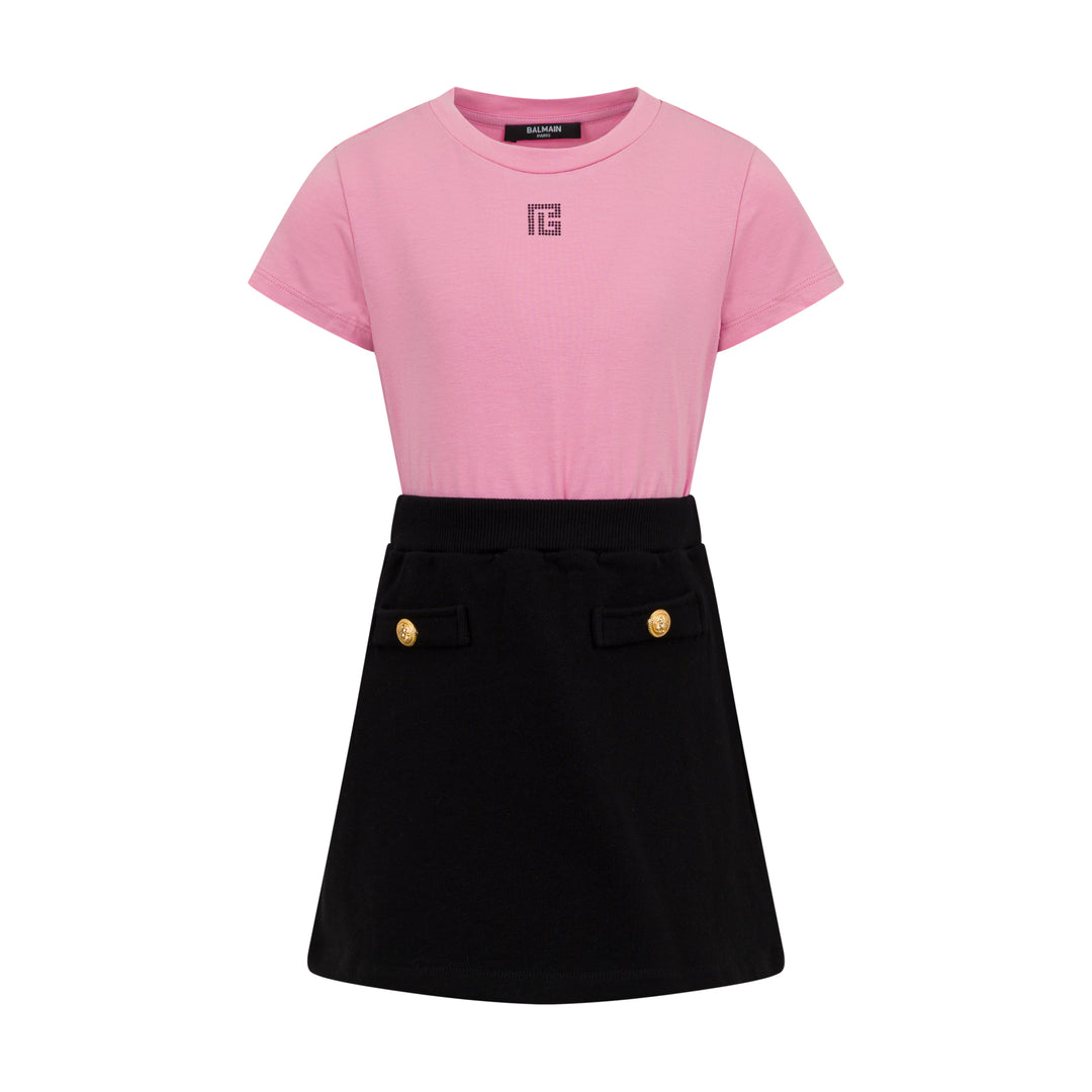Balmain Black & Pink Dress