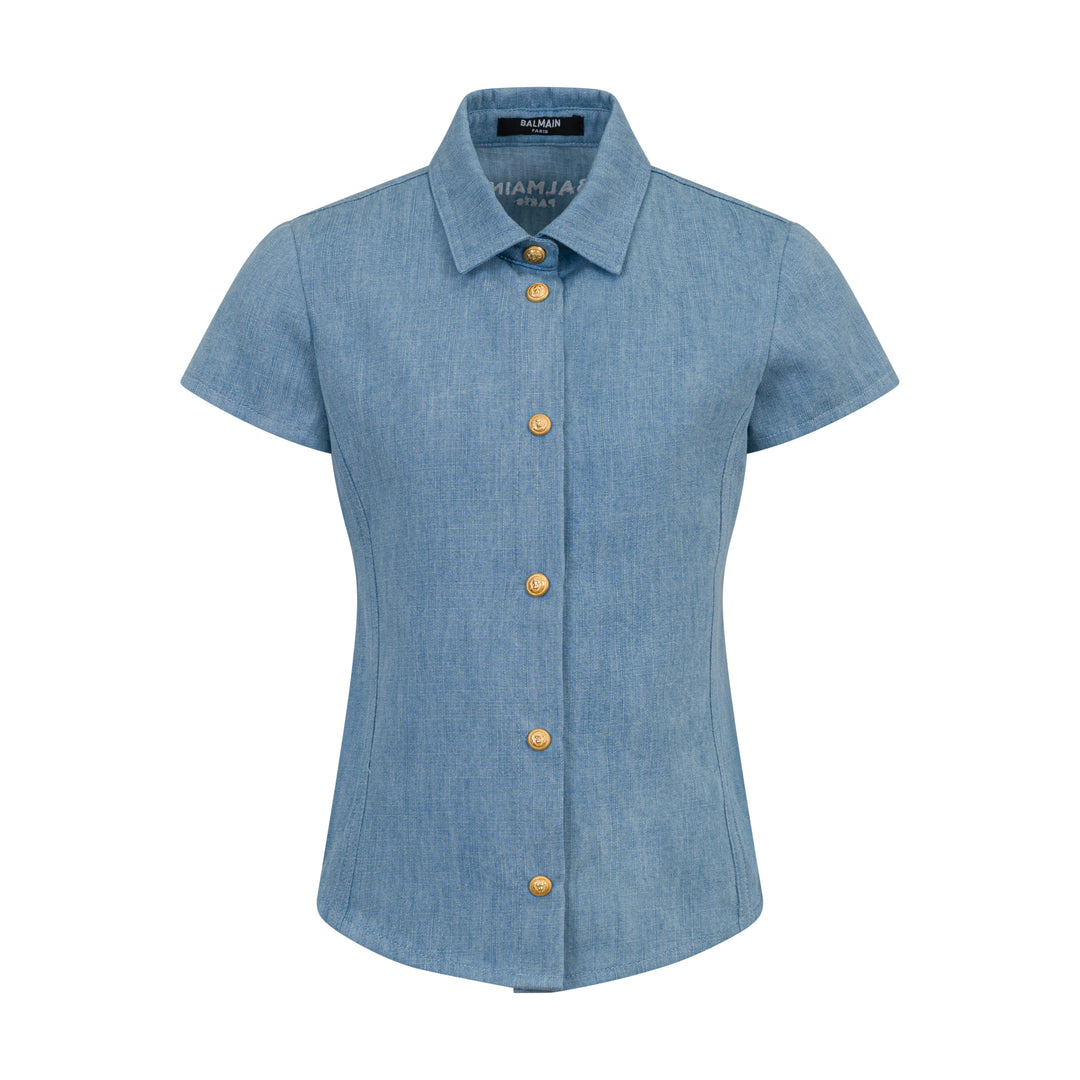 Balmain Blue Shirt
