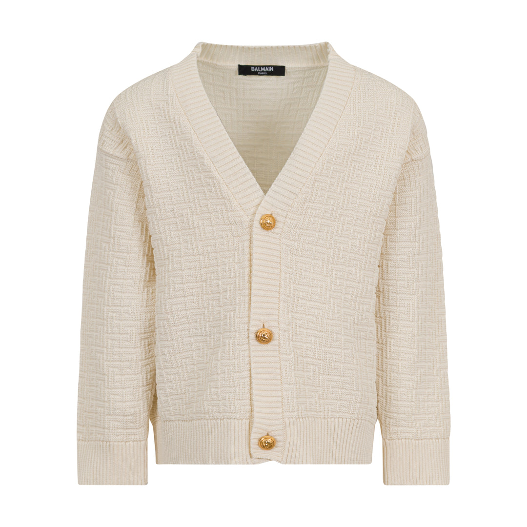 Balmain Cream Knit Cardigan