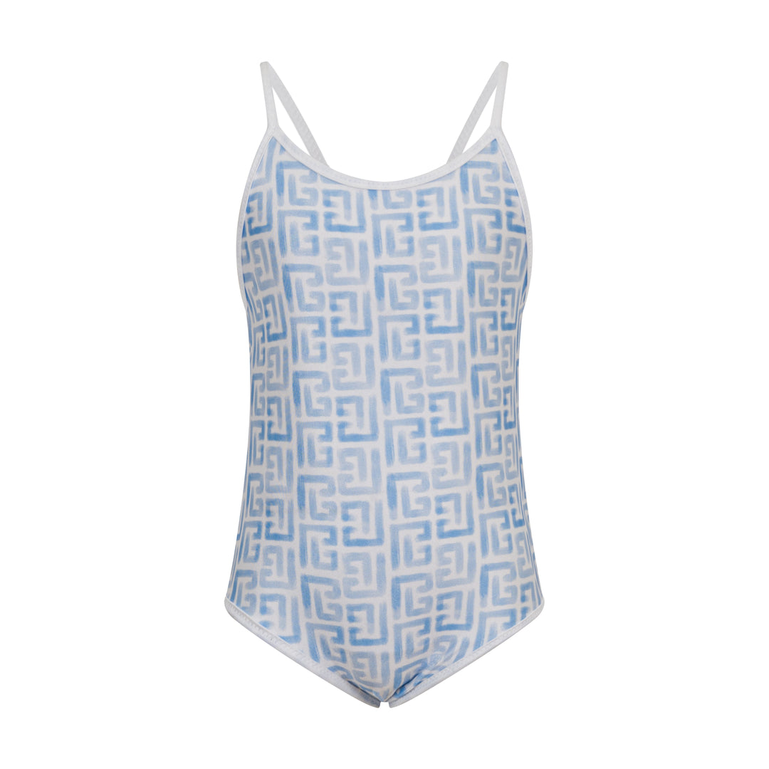 Balmain Blue & White 4G Swimsuit