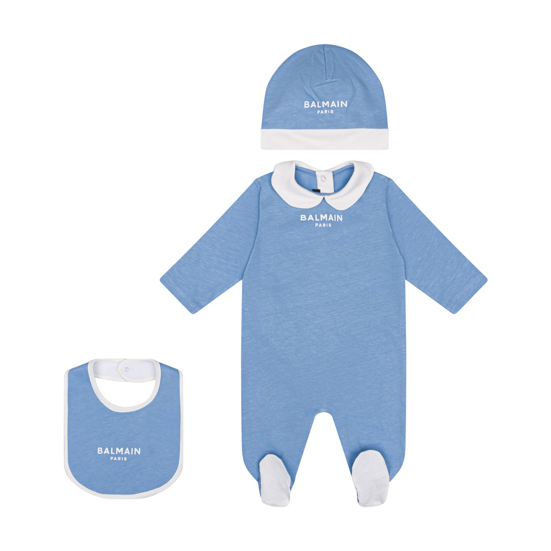 Balmain Baby Boys Blue & White Pyjama Set