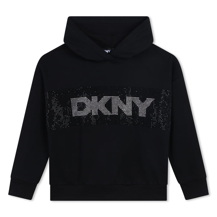 DKNY Rhinestone Logo Hoodie