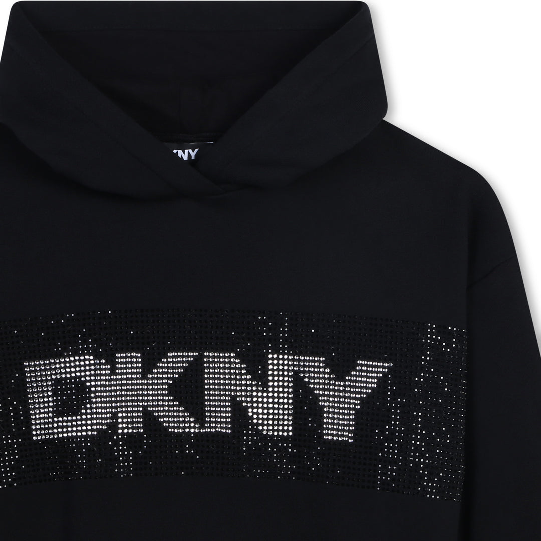 DKNY Rhinestone Logo Hoodie