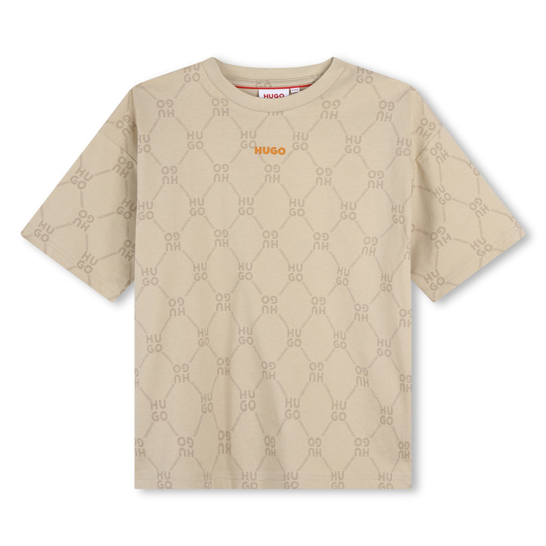 Hugo Monogram Beige T-Shirt