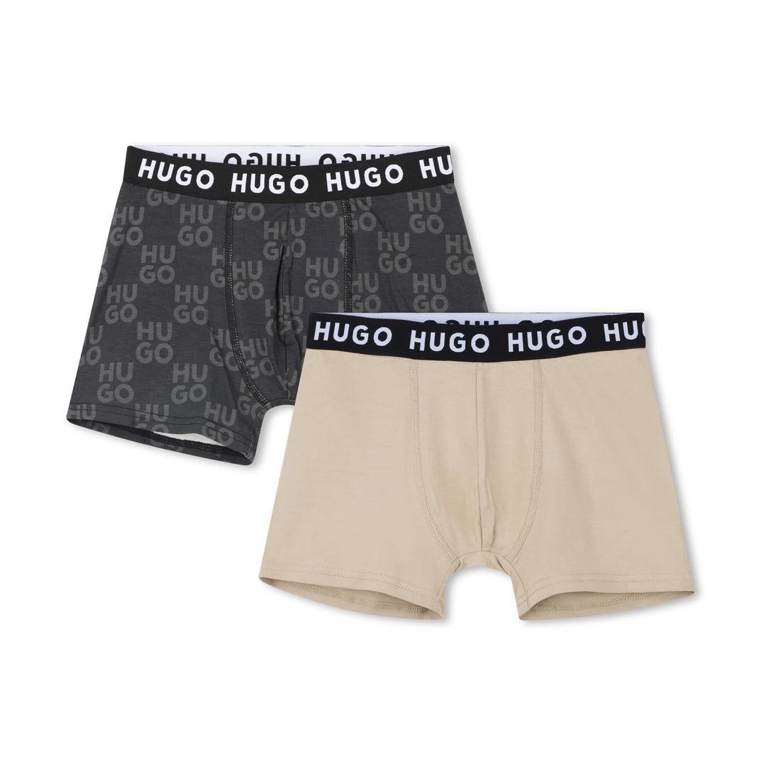 Hugo Black & Beige Boxer Set