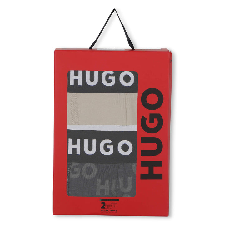 Hugo Black & Beige Boxer Set
