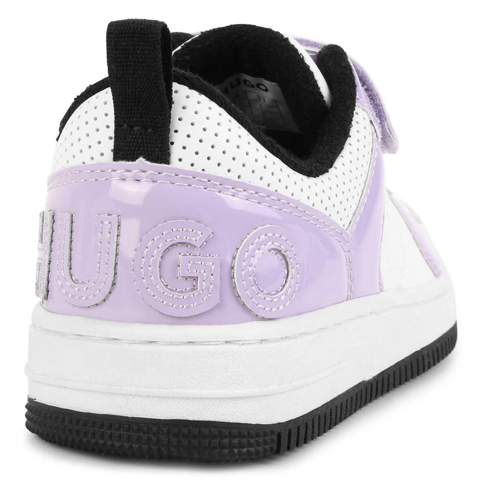 Hugo White and Lilac Sneakers