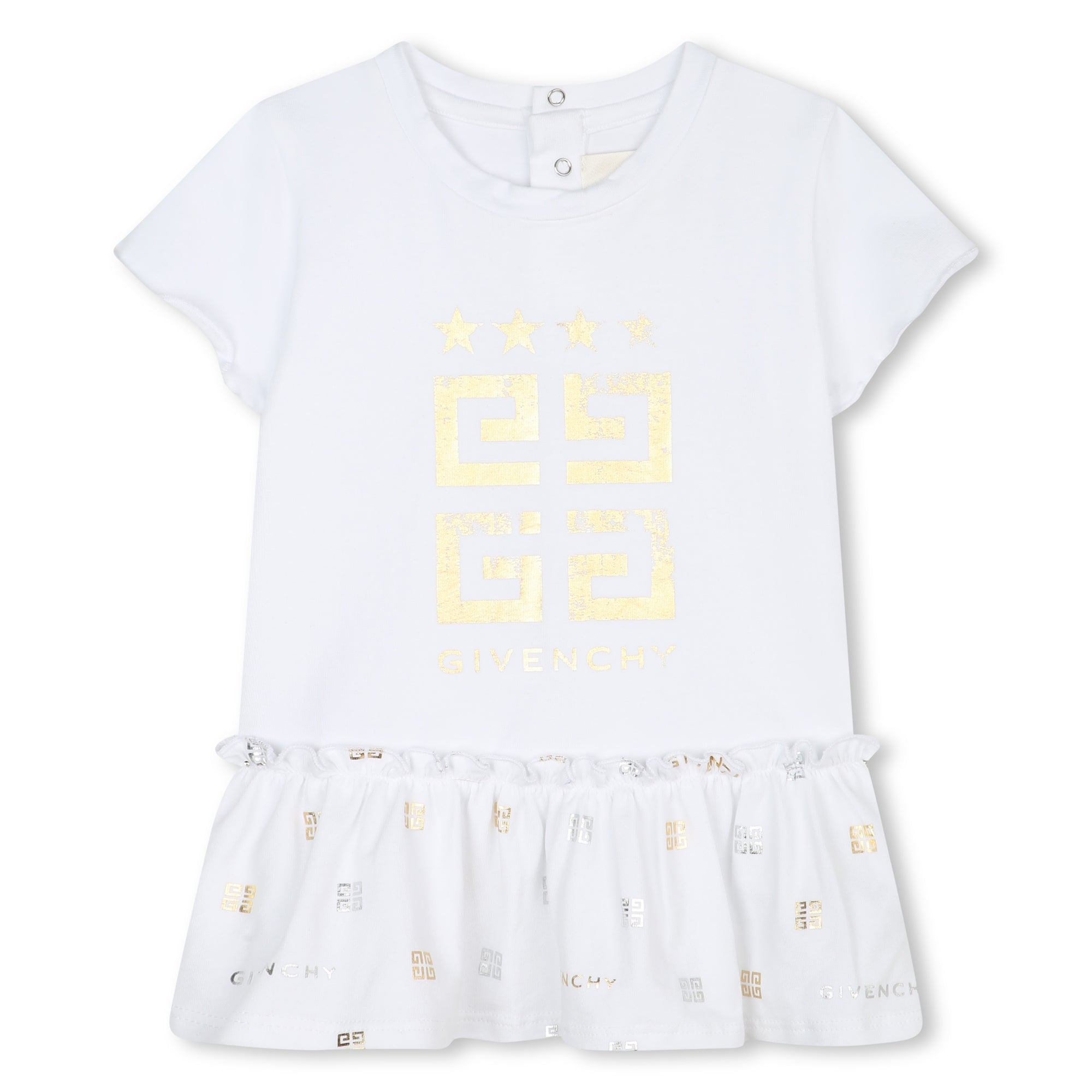 Givenchy Baby Girls White & Gold Dress