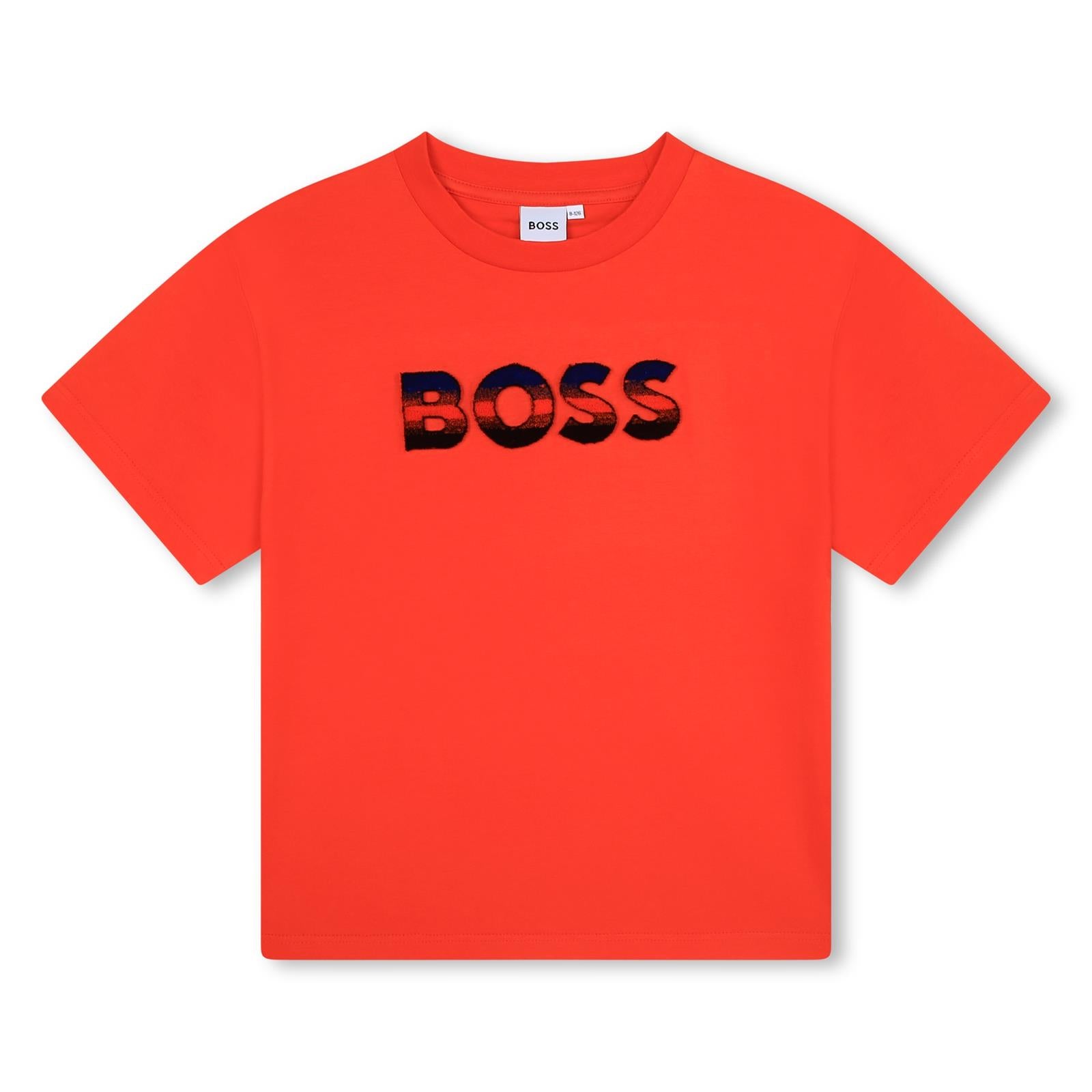 Hugo Boss Red Gradient Logo T-Shirt